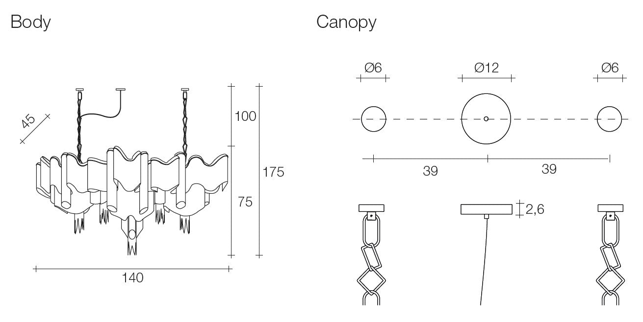Terzani - Stream J52S Hanglamp Goud - KOOT