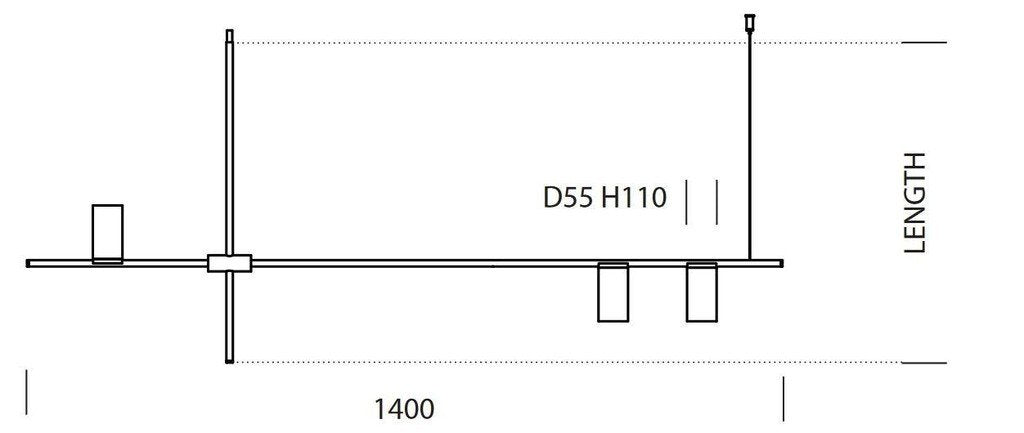 TossB - Tribes GU10 height 8 - 140cm Hanglamp - KOOT