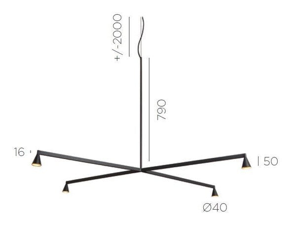 Trizo21 - Austere-Kroonluchter  1X RS 79 - KOOT