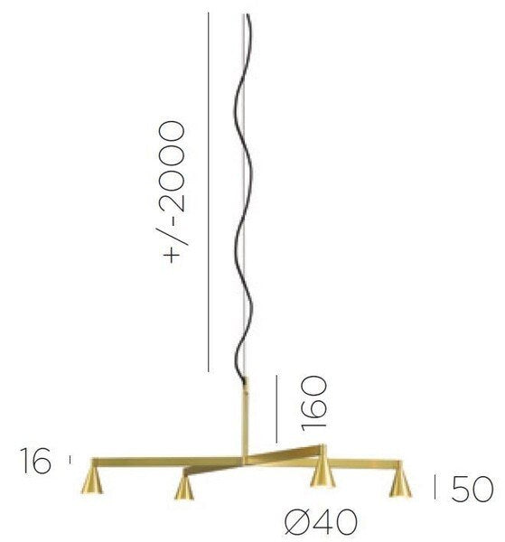 Trizo21 - Austere-Kroonluchter  1X RS 16 - KOOT