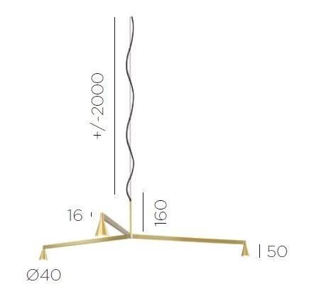 Trizo21 - Austere-Kroonluchter  1X RS 16 - KOOT