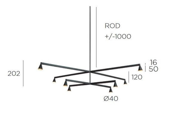 Trizo21 - Austere-Kroonluchter 2X 100 - KOOT