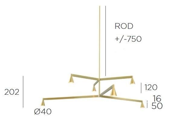 Trizo21 - Austere-Kroonluchter 2Y RF 75 3x 250mm - KOOT
