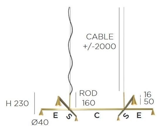 Trizo21 - Austere-Suspension 1+ RS 16  Hanglamp - KOOT