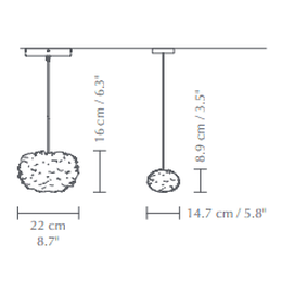Umage - Eos Nano Hanglamp wit - KOOT