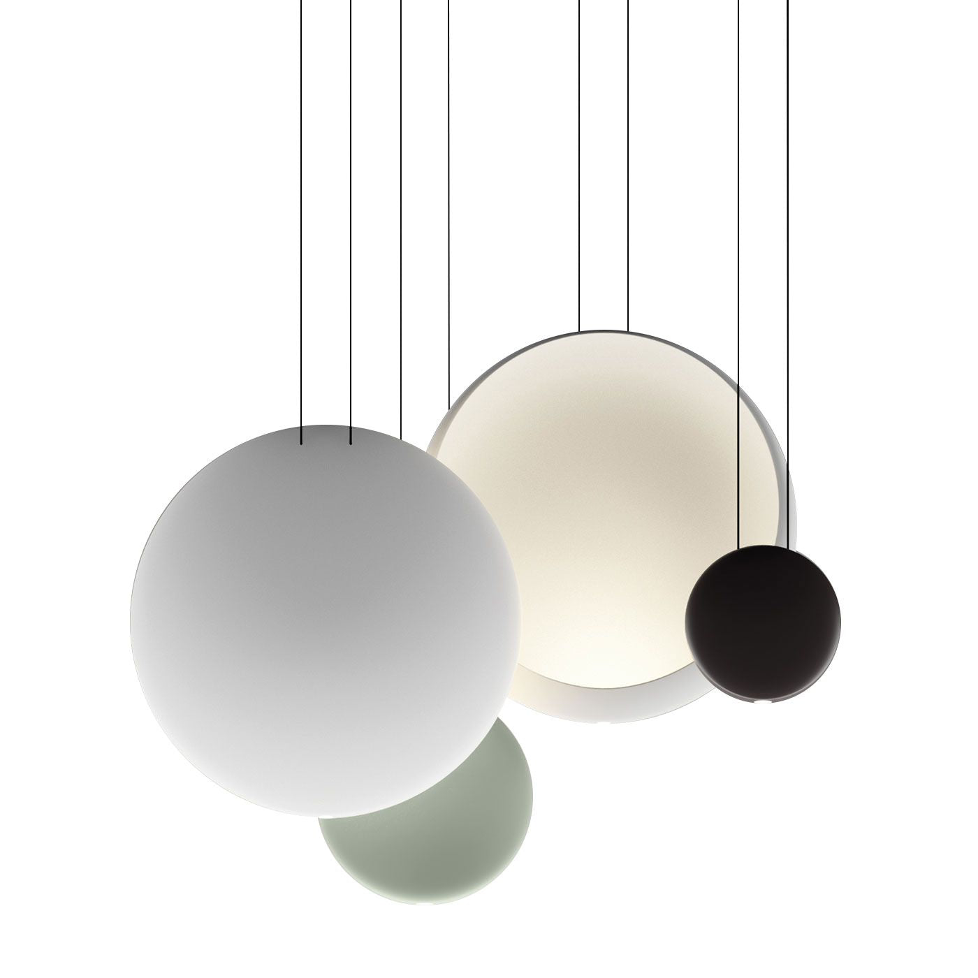 Vibia - Cosmos 2516 hanglamp Groen /Wit / Chocola - KOOT