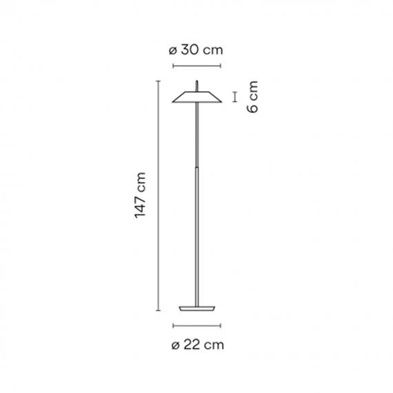Vibia - Mayfair 5510 vloerlamp Grafiet - KOOT