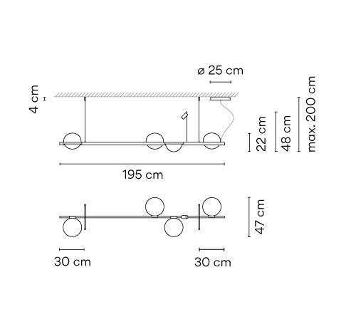 Vibia - Palma 3736  hanglamp - KOOT
