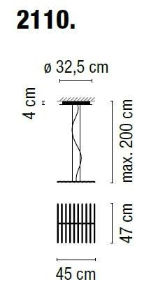 Vibia - Rhythm Horizontal 2110 hanglamp - KOOT