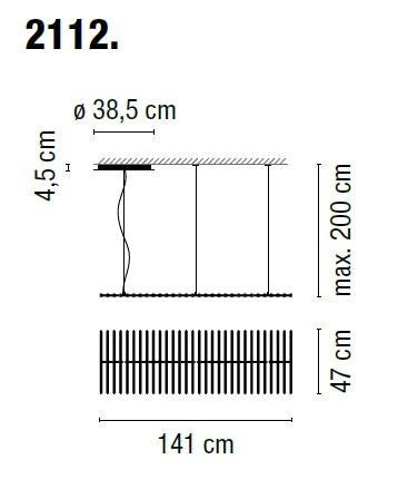 Vibia - Rhythm Horizontal 2112 hanglamp - KOOT