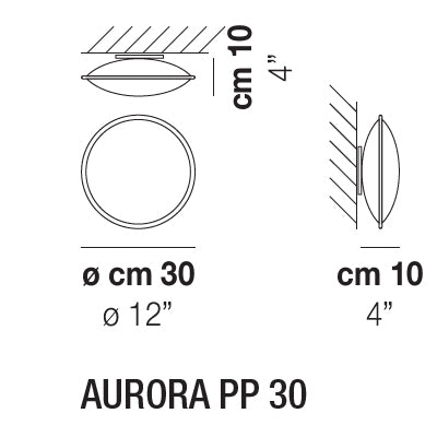 Vistosi - Aurora Wandlamp / Plafondlamp - KOOT