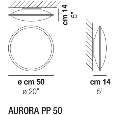 Vistosi - Aurora Wandlamp / Plafondlamp - KOOT
