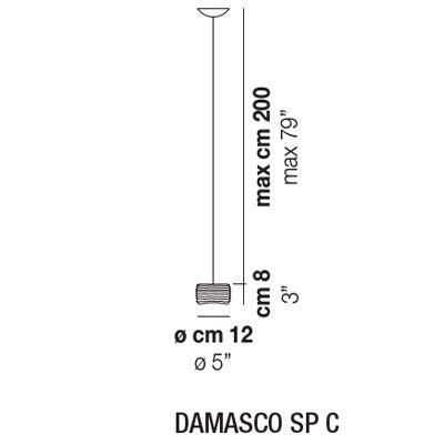 Vistosi - Damasco SP C Hanglamp - KOOT