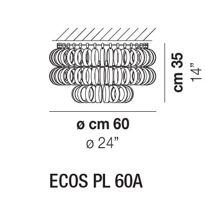 Vistosi - Ecos Plafondlamp - KOOT