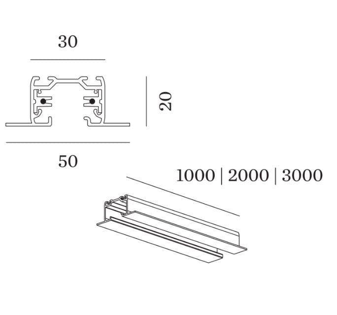 Wever & Ducre - 1 Phase Track Profile 2m - KOOT