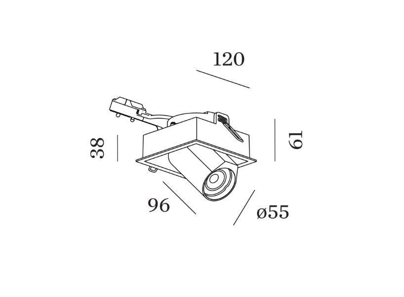 Wever & Ducre - Bliek Vierkant 1.0 PAR16 Spot - KOOT