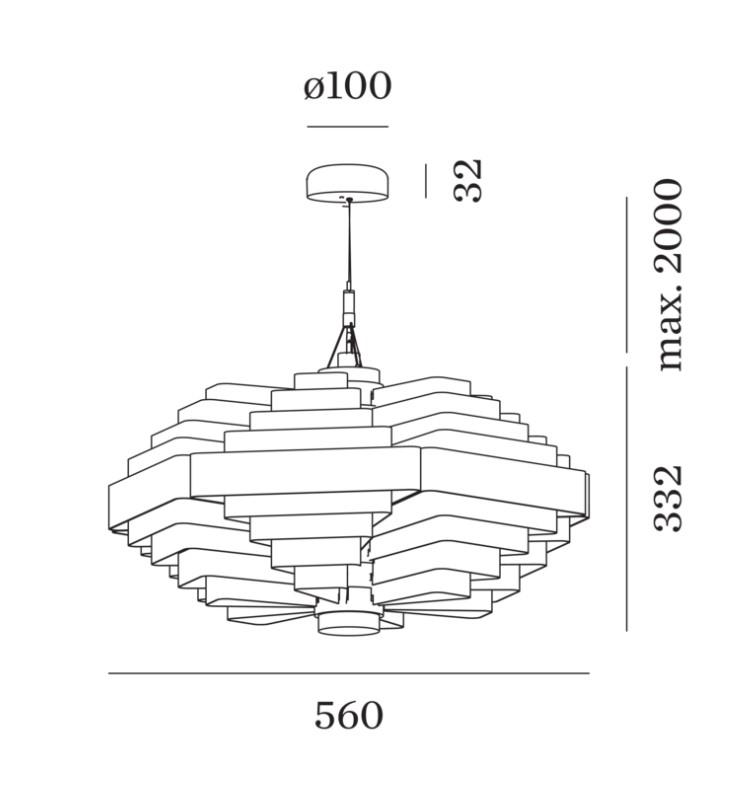Wever & Ducre - J.J.W. 042 Hanglamp - KOOT