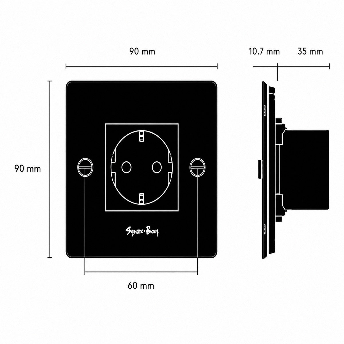 Buster and Punch - 1G SOCKET / SCHUKO TYPE F / LINEAR