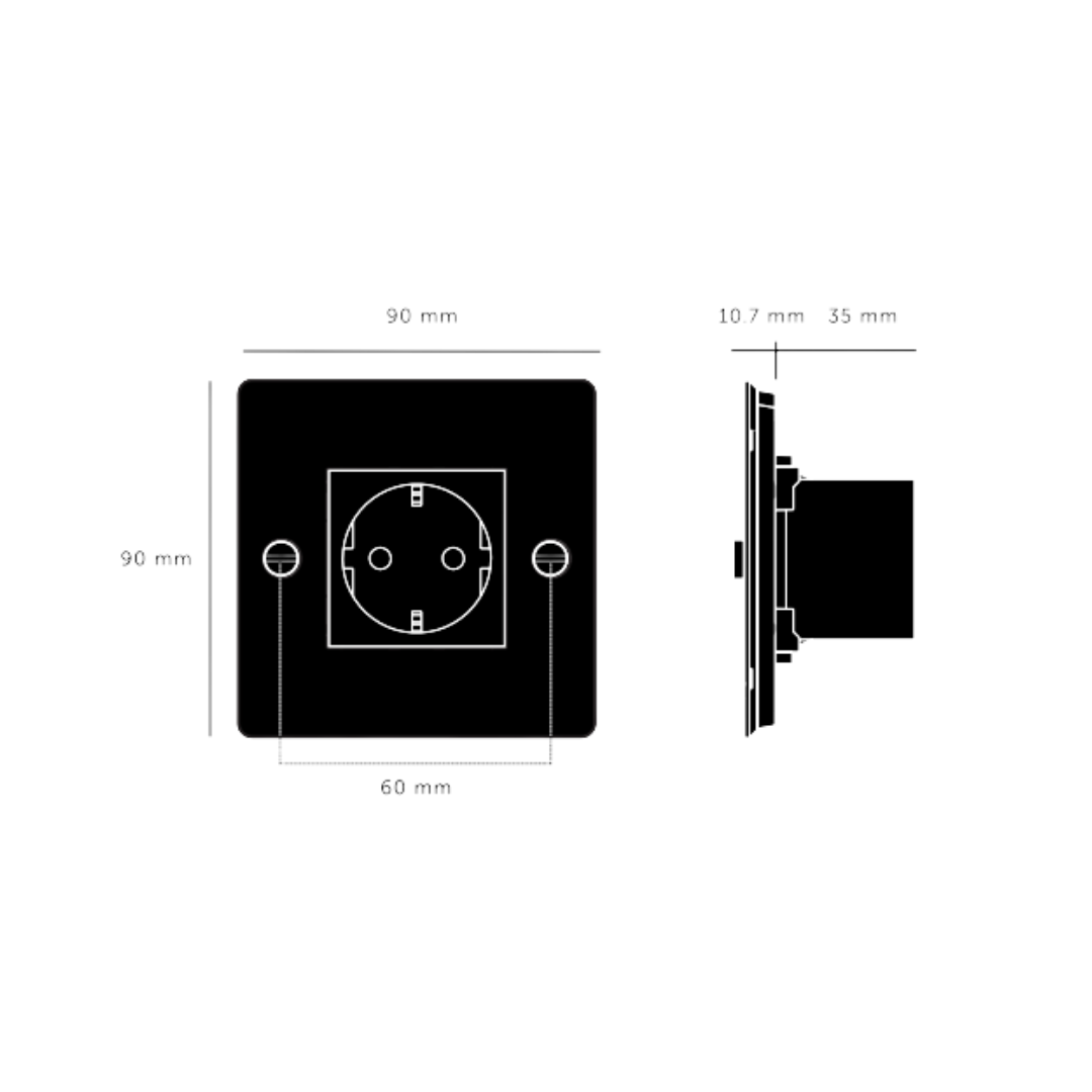 Buster and Punch - 1G SOCKET / SCHUKO TYPE F / LINEAR
