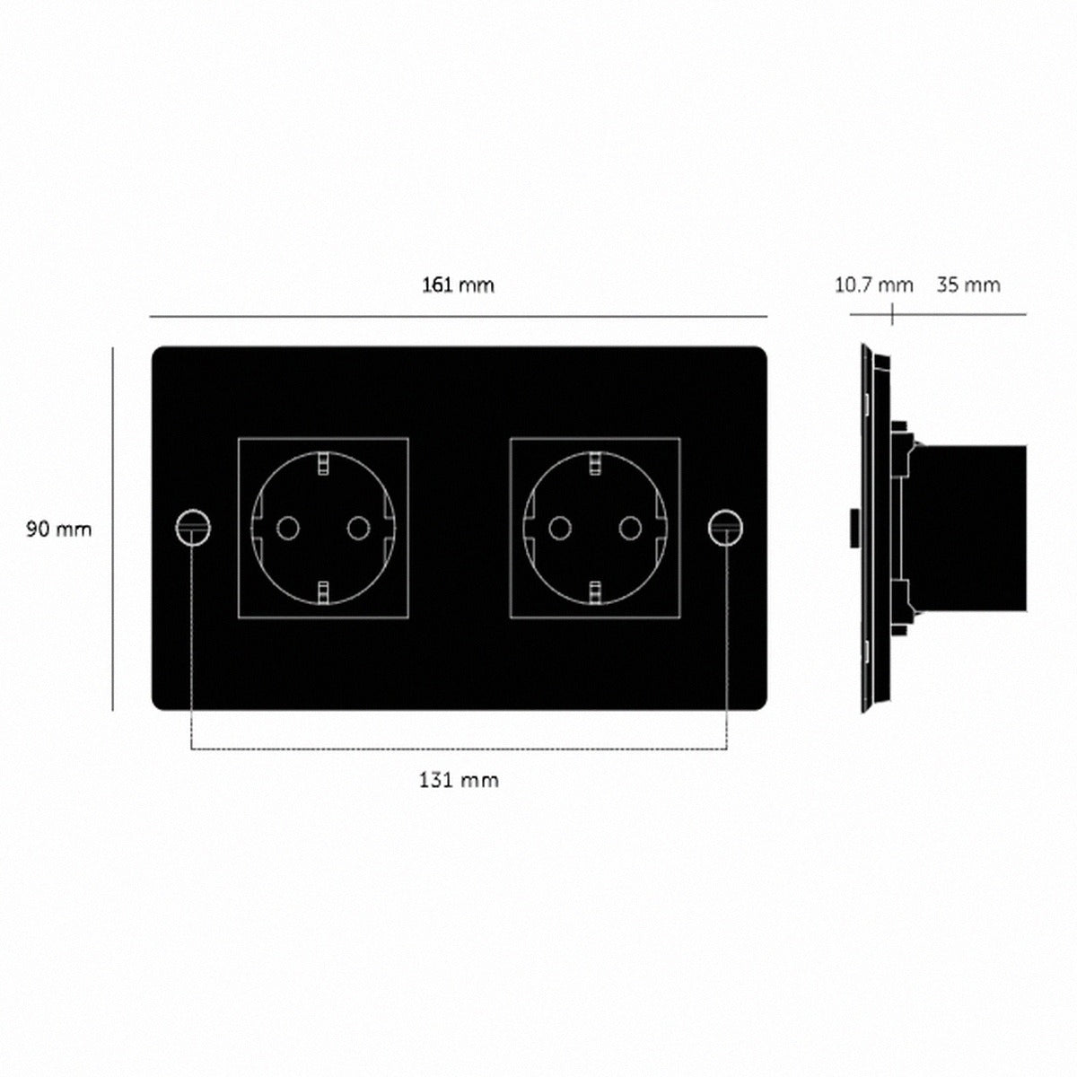 Buster and Punch - 2G Socket Schuko Type F