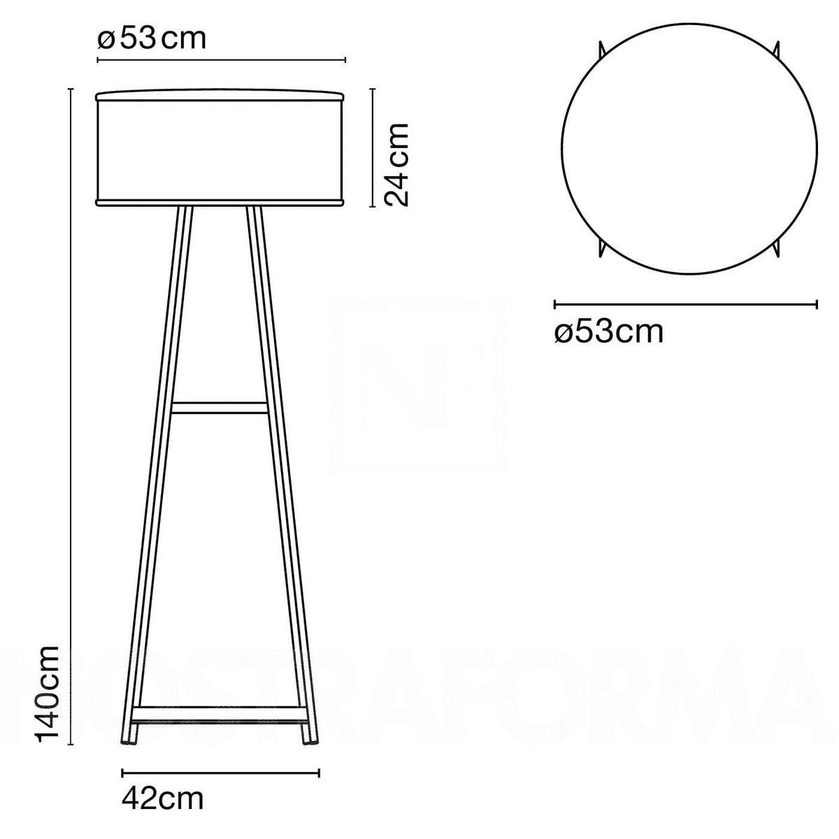 Marset - Cala 1 Outdoor 140 IP65 vloerlamp iroko / bruin