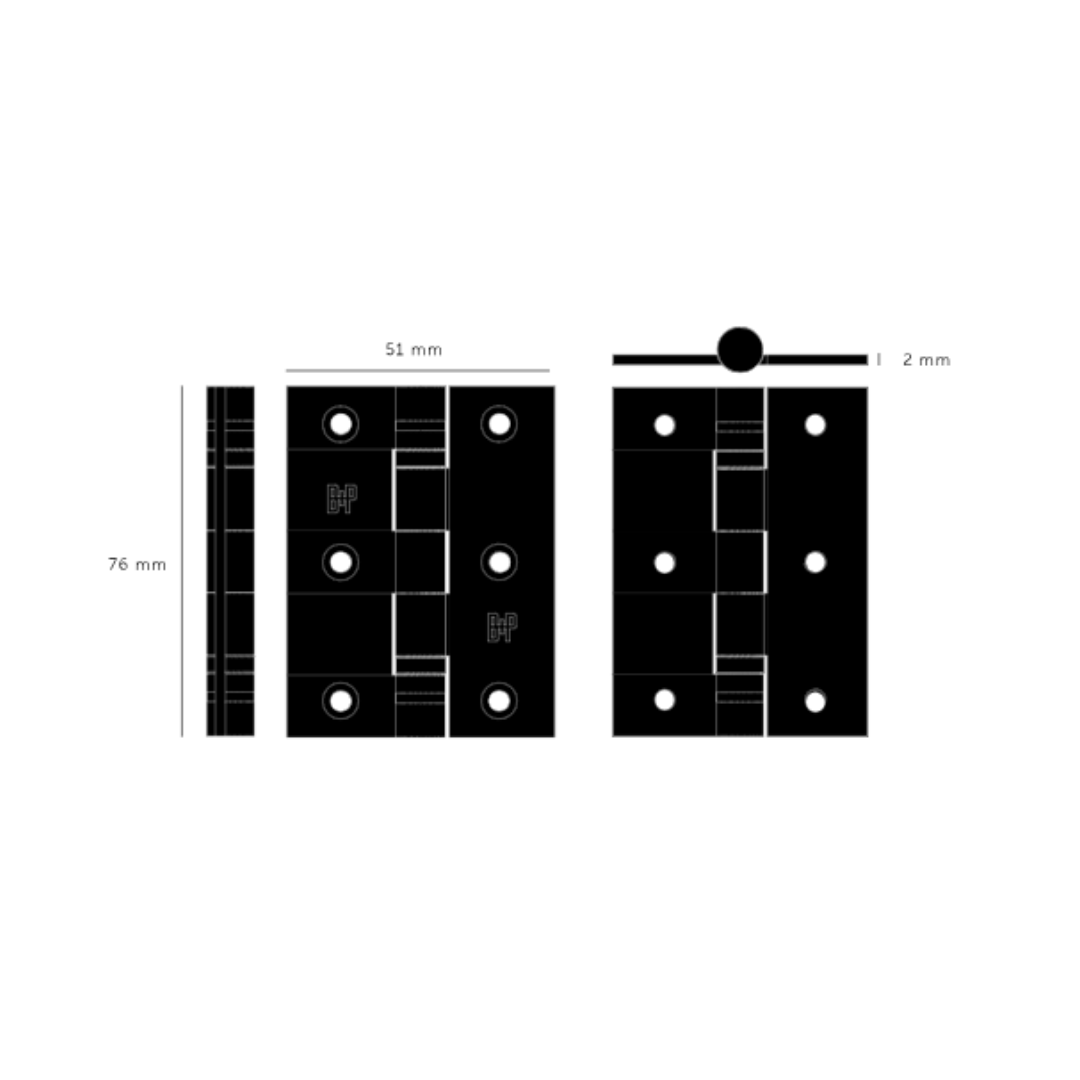Buster and Punch - Door Hinge / 76 X 51 X 2 MM