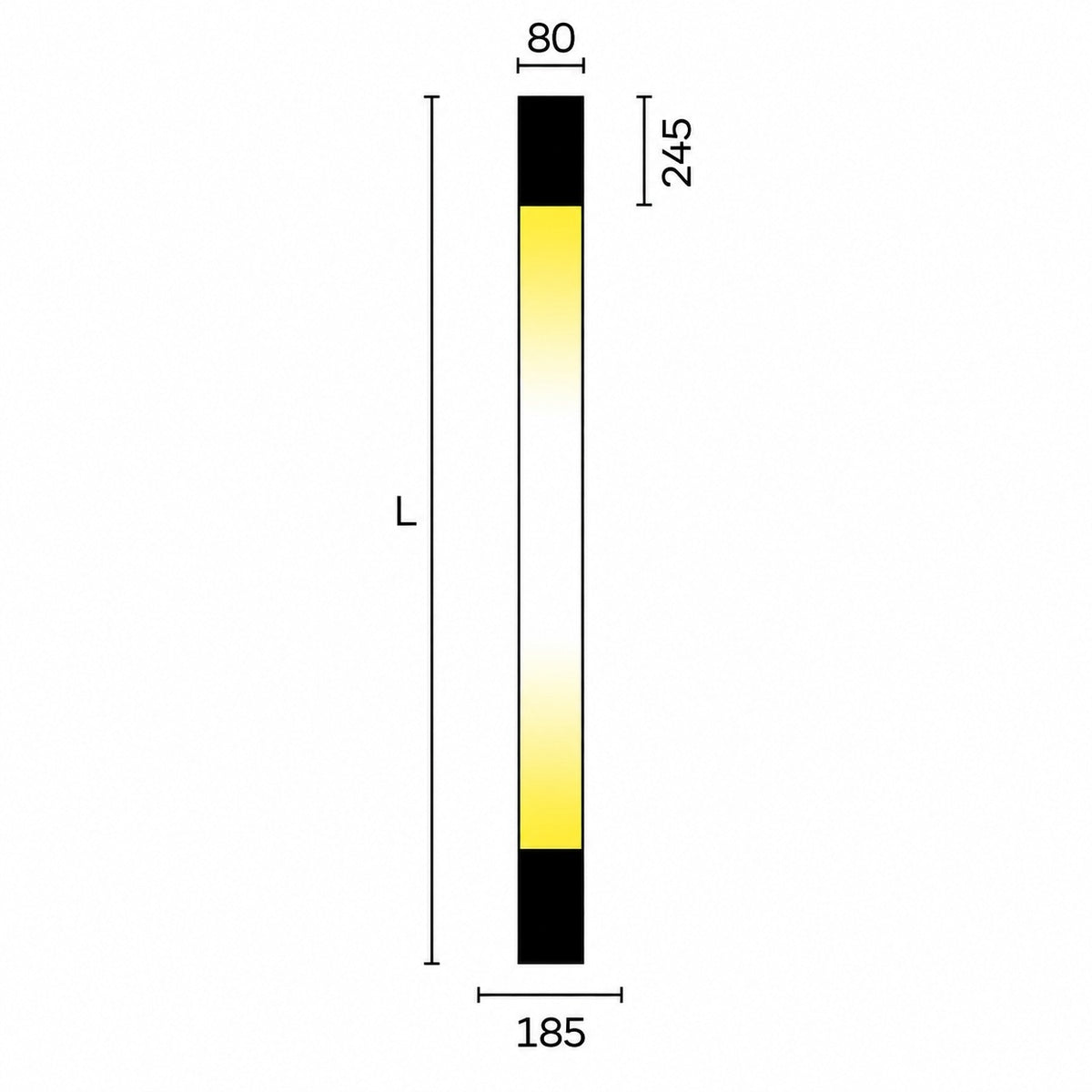 Kreon - Dolma 80 up / down light 2700K ON-OFF Wandlamp