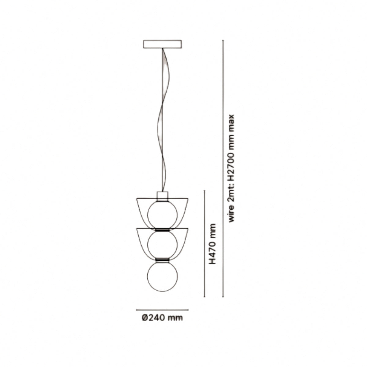 Penta - Gems Short 2 D30 A Hanglamp