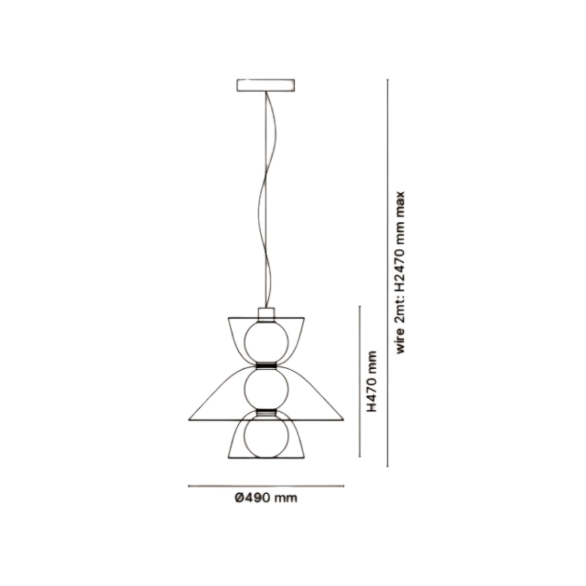 Penta - Gems Short 2 D50 B Hanglamp