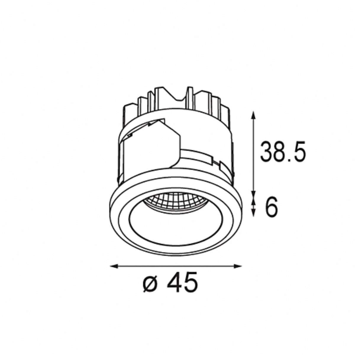 Modular - Medard Recessed 42 LED Warm Dim GE Medium / 35Â° Spot