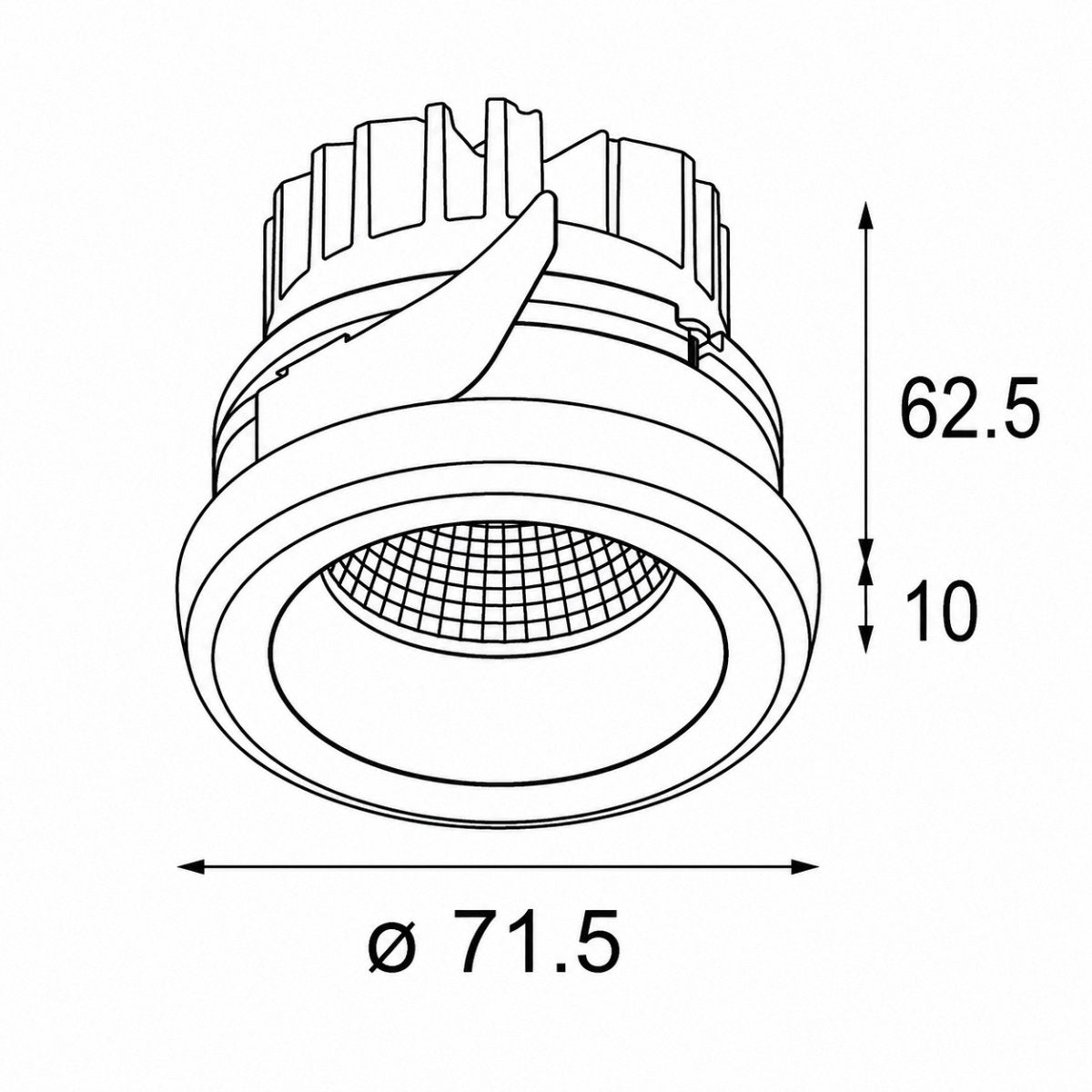 Modular - Medard recessed 70 LED warm dim GE medium / 25Â° Spot