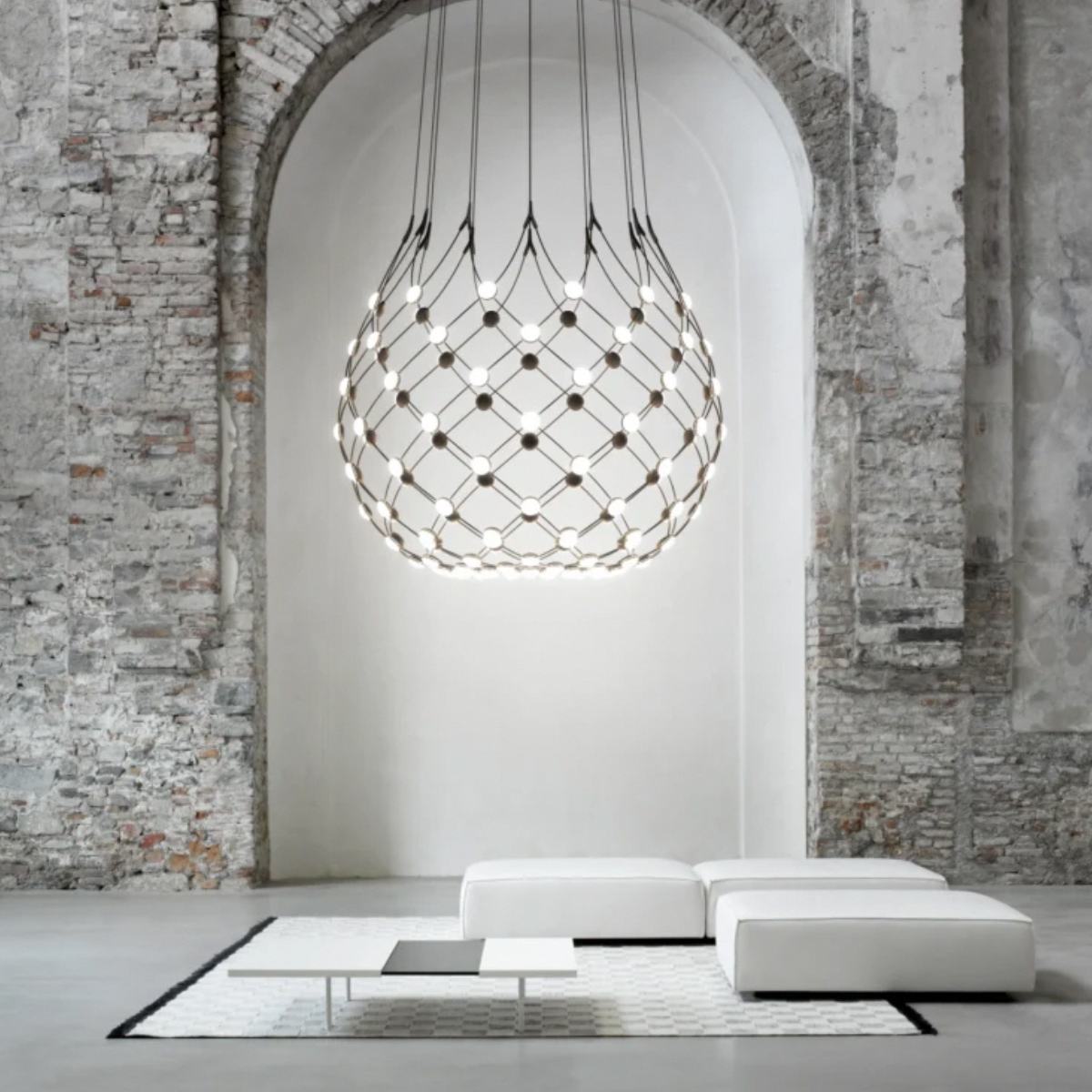 Luceplan - Mesh D86 Ø80cm LED met 2 meter snoer hanglamp