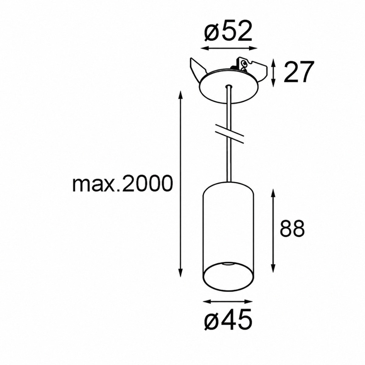 Modular - Minude 45 suspension LED lens medium GE spots