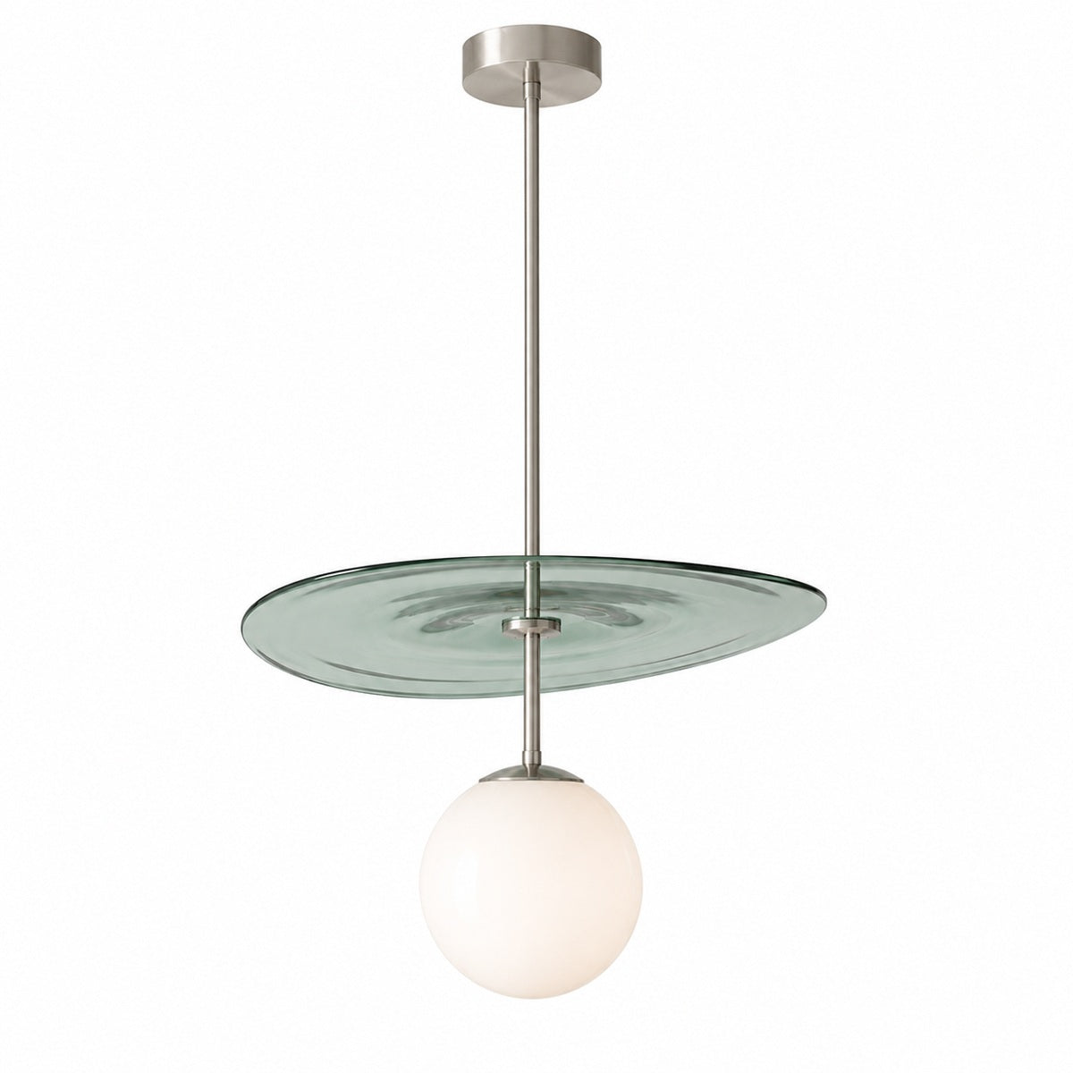 Contain - Plat ø400-420 Helder Glossy Glas Hanglamp