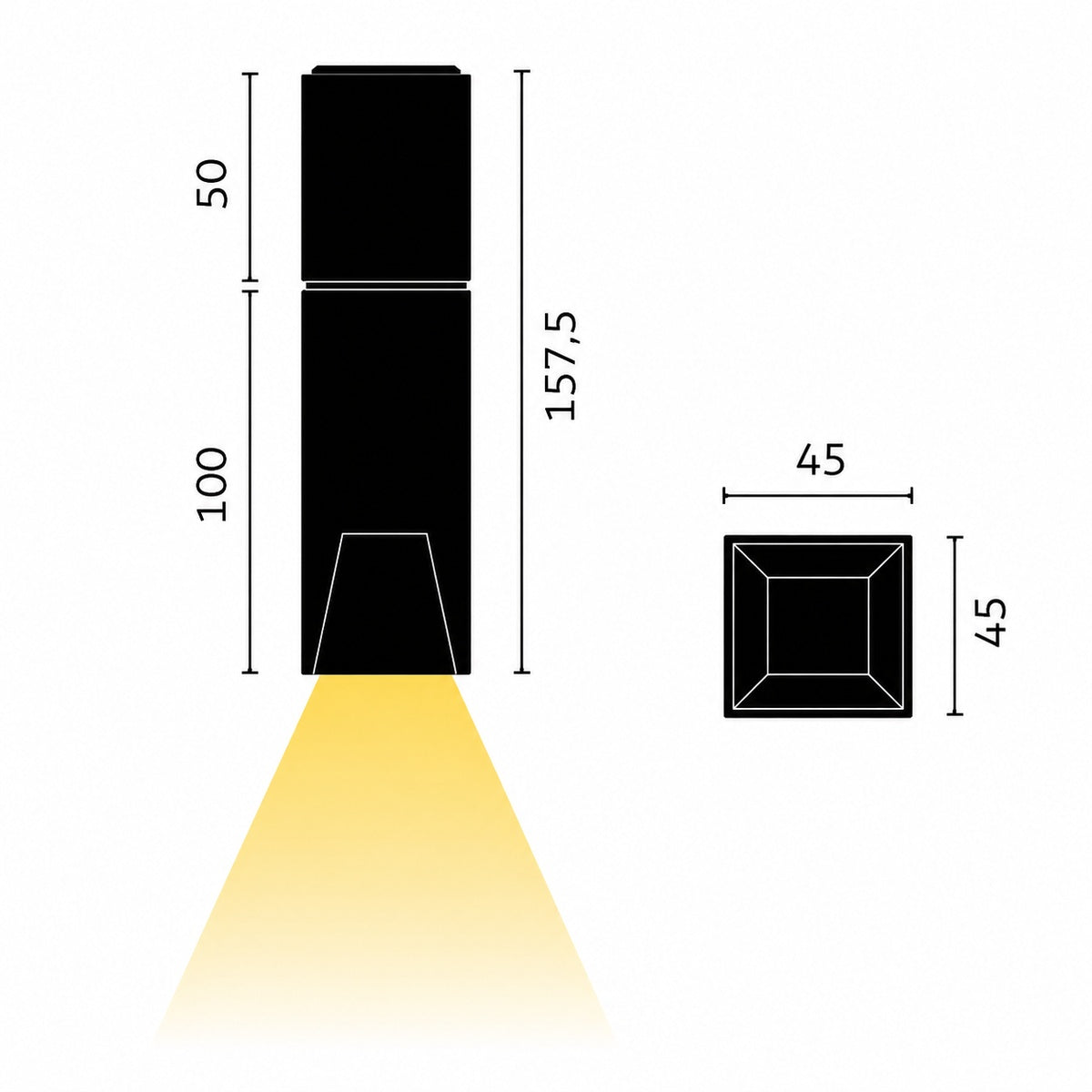 Kreon - Prologe 40 single deep louvre, LED, Wide flood (38°)  gear excl.