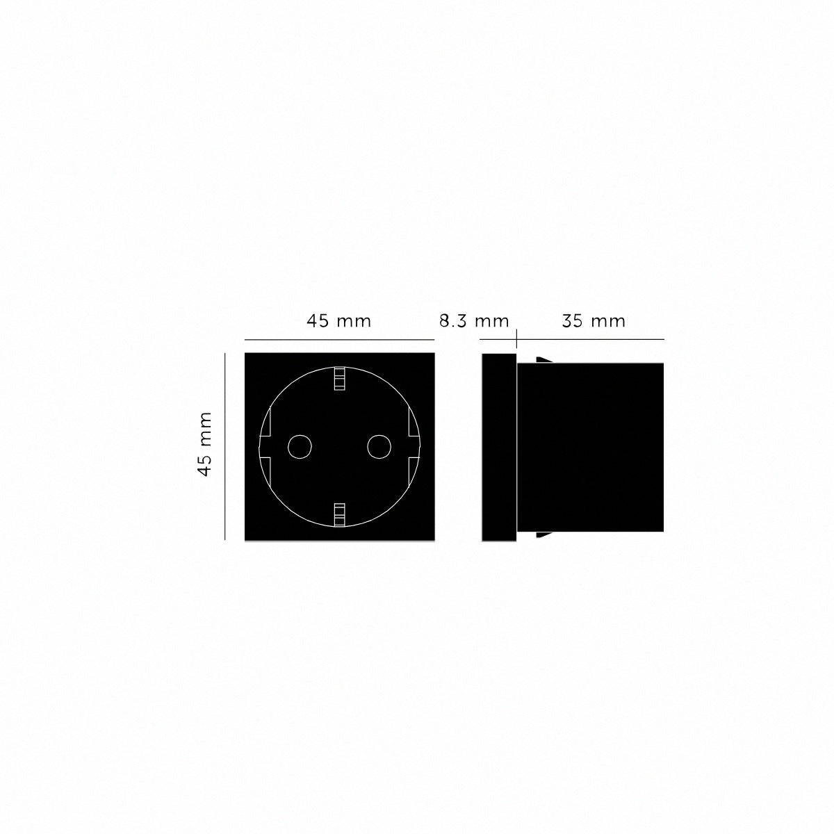 Buster and Punch - SCHUKO SOCKET MODULE / TYPE F / 45MM
