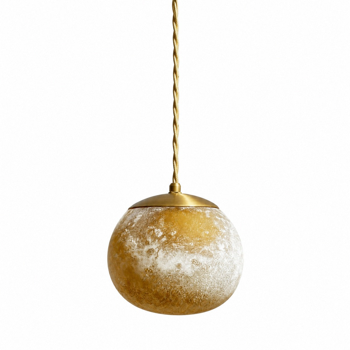 Contain - Salty Ball Amber ø140 Gouden kabel Hanglamp
