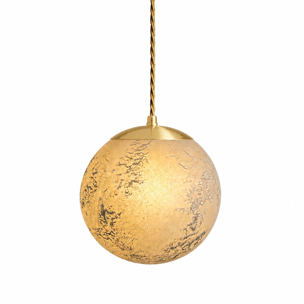 Contain - Salty Ball Transparant Glas ø180 Gouden kabel Hanglamp