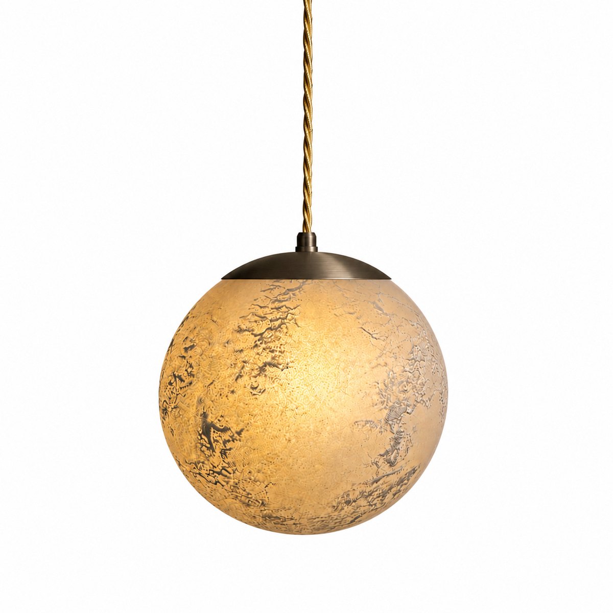Contain - Salty Ball Transparant Glas ø180 Gouden kabel Hanglamp