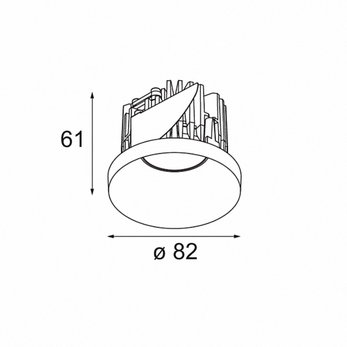 Modular - Smart kup 82 LED GE Recessed lamp