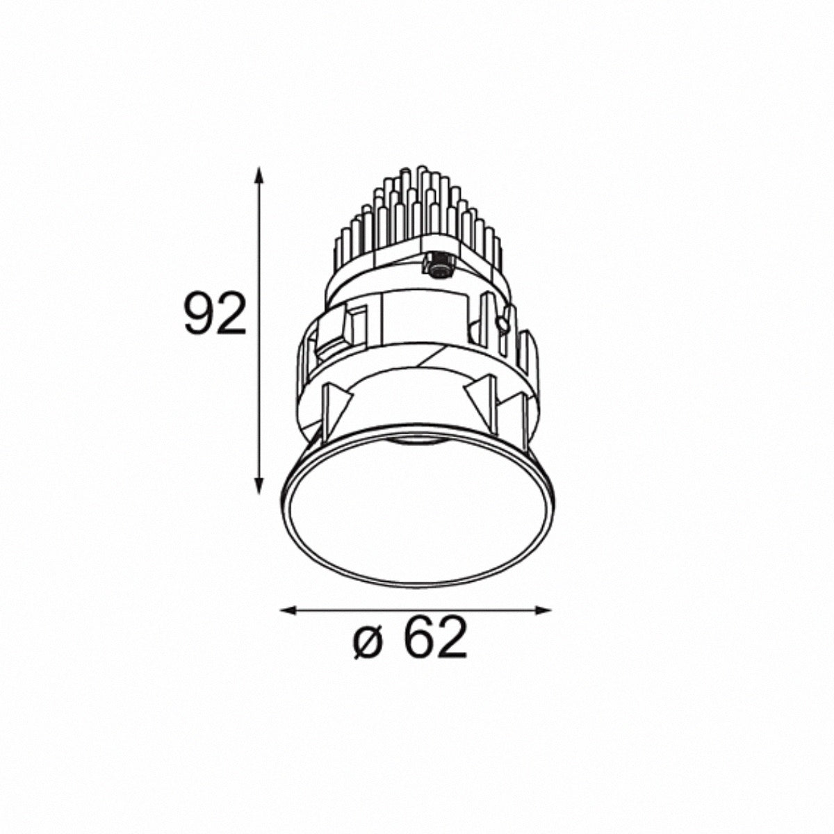 Modular - Tetrix Oblique 62 IP55 LED GE medium spots