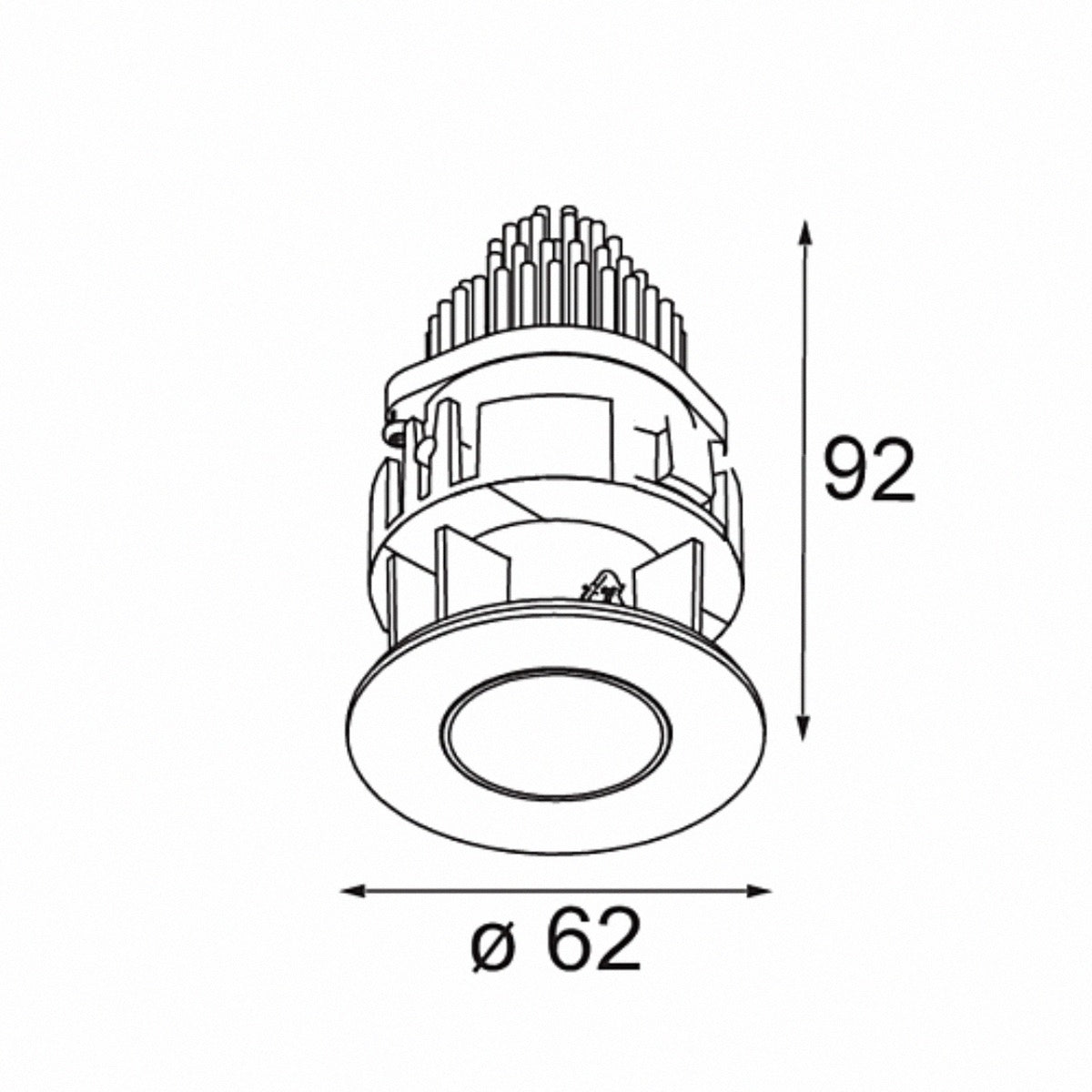 Modular - Tetrix Pinhole 62 IP55 LED GE medium spots