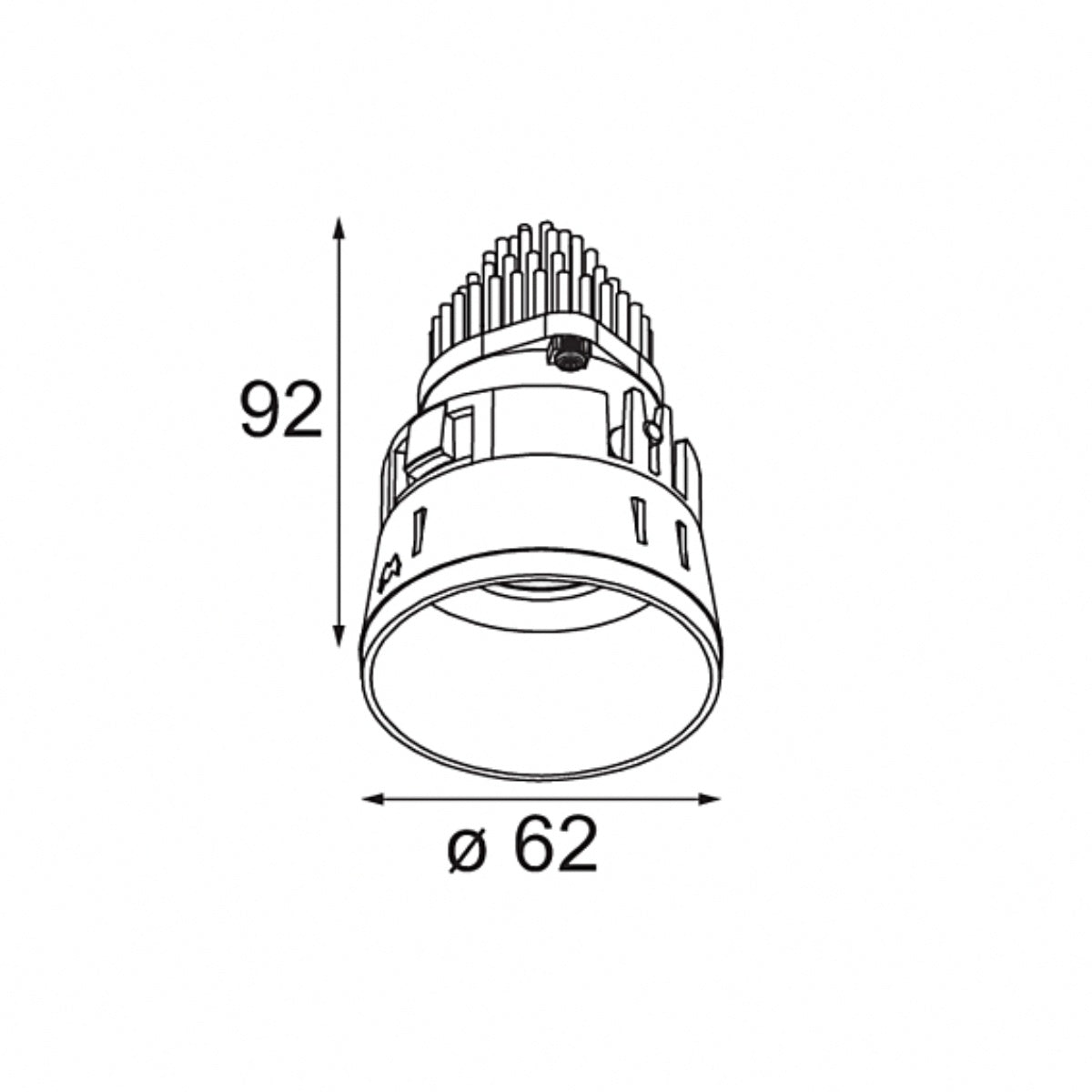 Modular - Tetrix Straight 62 IP55 LED GE medium spots
