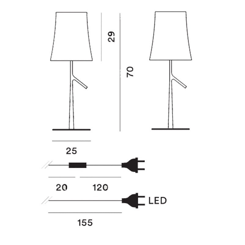 Foscarini - Birdie Groot LED tafellamp - KOOT