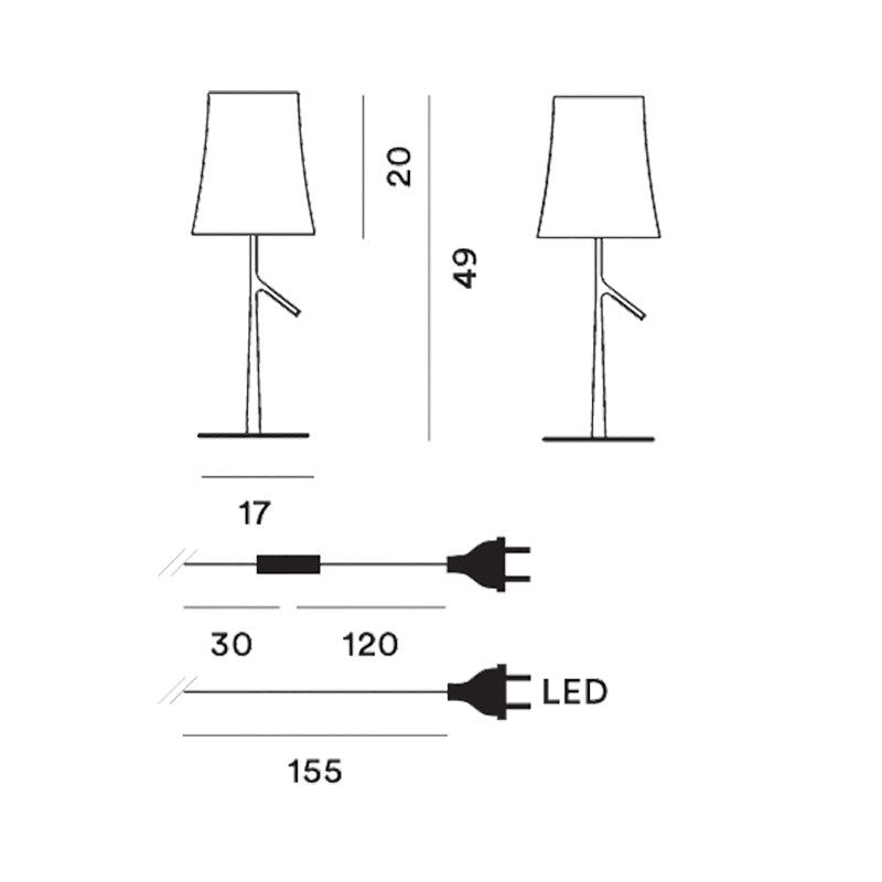 Foscarini - Birdie piccola LED tafellamp - KOOT