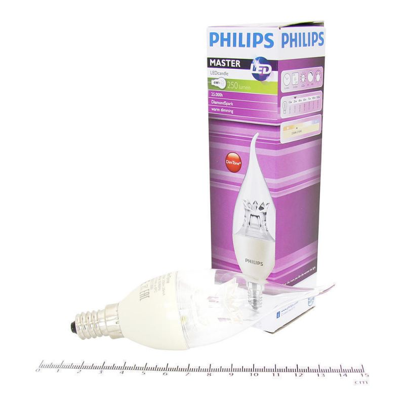 Philips - MASTER LEDcandle E14 gebogen punt Kroon Helder 2.8W 250lm - 822-827 Dim naar Warm | Dimbaar - Vervangt 25W - KOOT