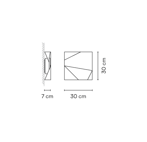 Vibia - Origami 4501 Model B wandlamp - KOOT