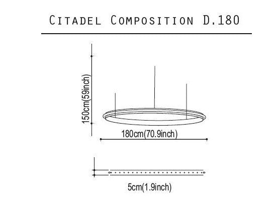Quasar - Citadel Composition 180 led Hanglamp - KOOT