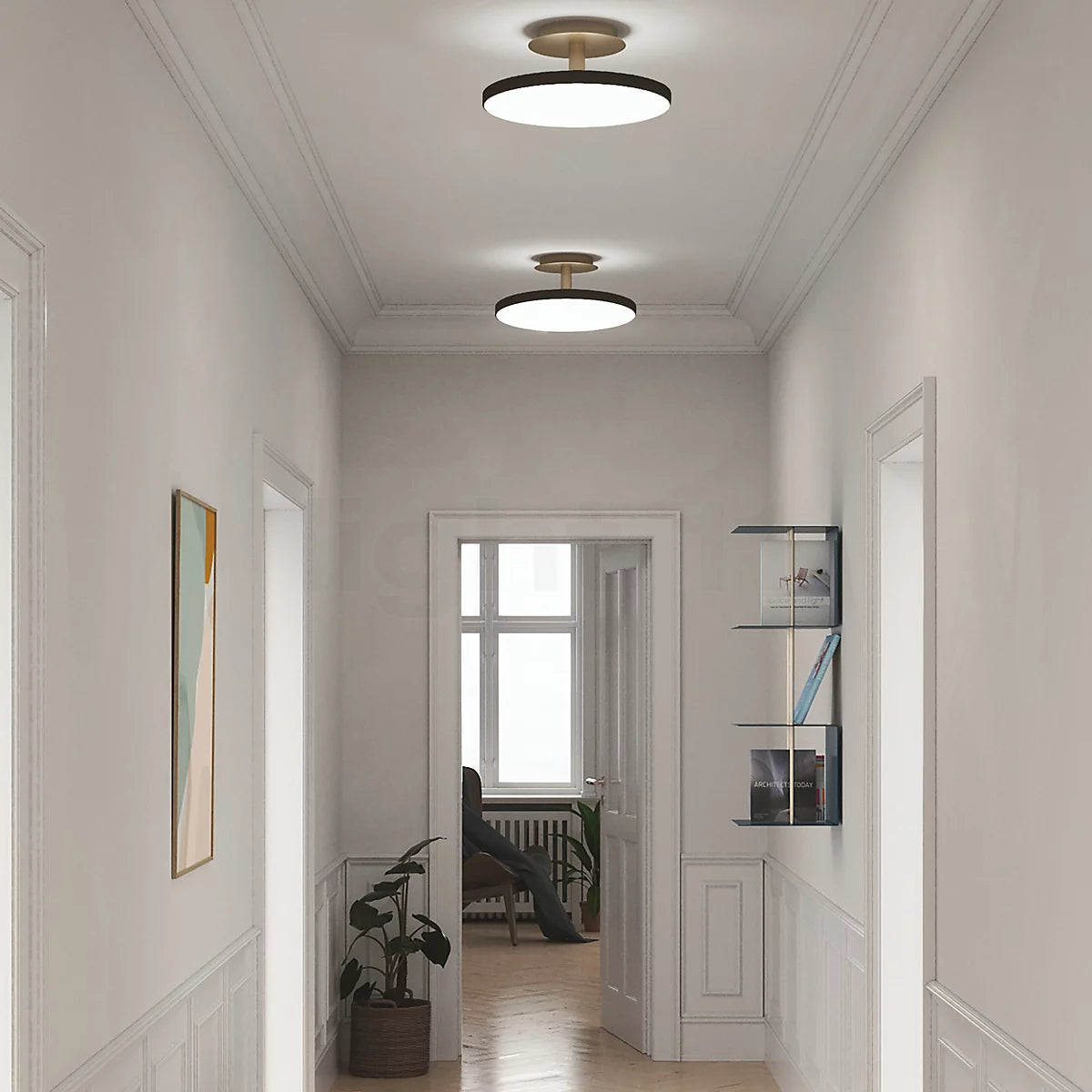 Umage - Asteria Up groot Ø 60 x 21 cm Plafondlamp - KOOT