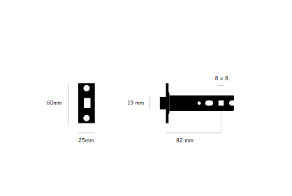 Buster and Punch - TUBULAR LATCH / deurknop / lineair / 822 mm - KOOT